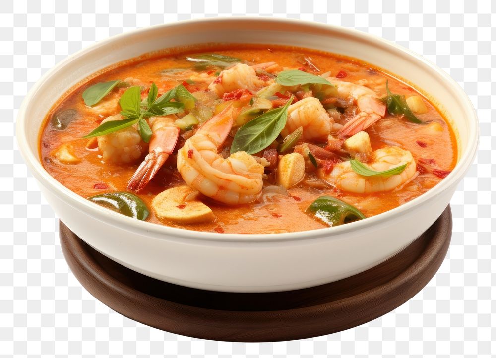 PNG  Thai food soup seafood shrimp. AI generated Image by rawpixel.