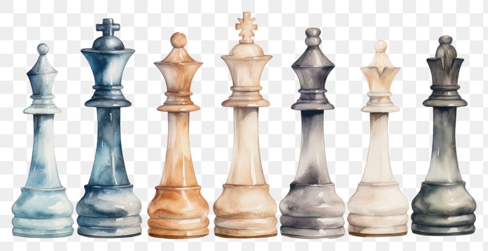 PNG  Chess Pieces chess game intelligence. AI generated Image by rawpixel.