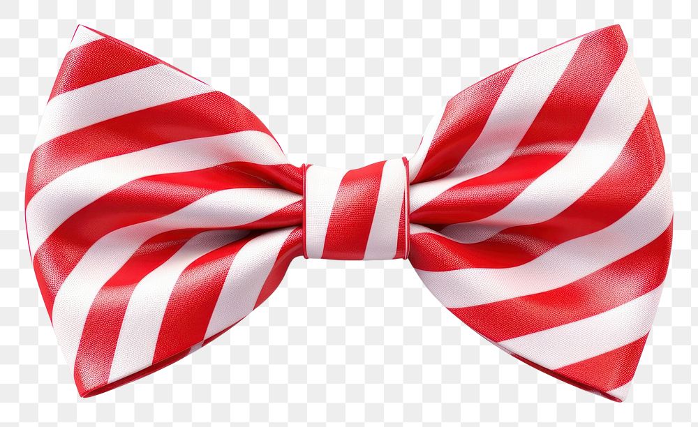 PNG Christmas bow white red tie. 