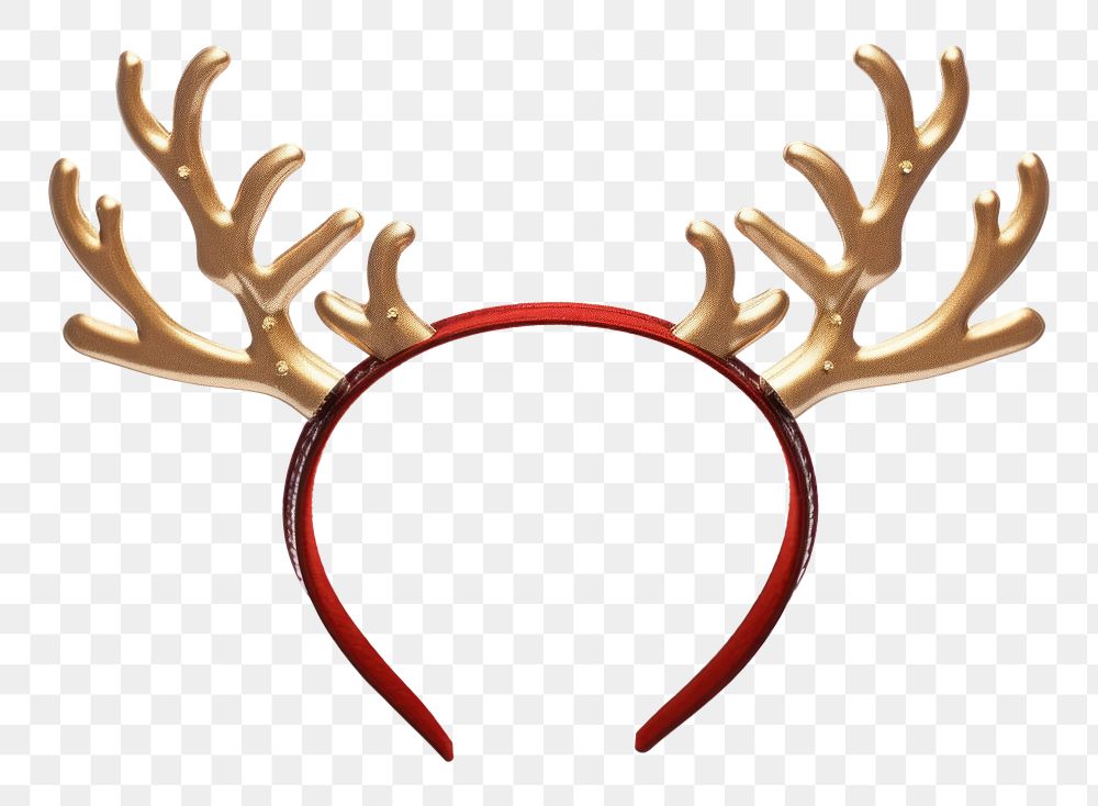 PNG Reindeer Headband antler white background celebration. AI generated Image by rawpixel.