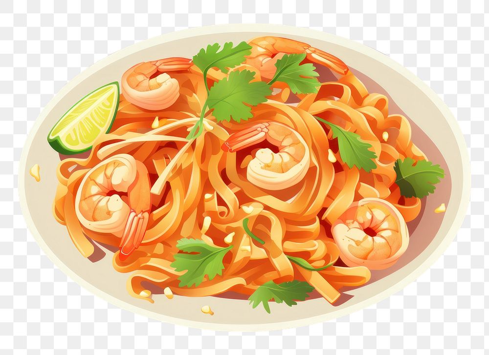 Spaghetti seafood noodle shrimp. AI generated Image by rawpixel.