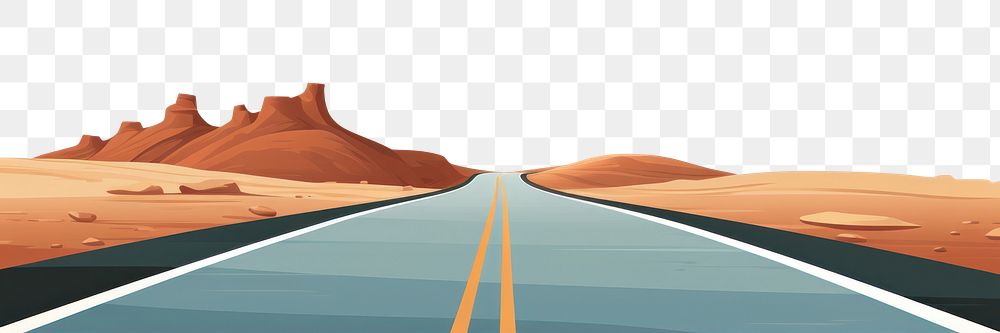 PNG Road highway desert tranquility. AI generated Image by rawpixel.