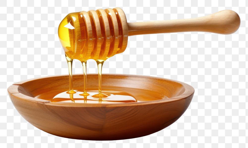 PNG  Honey dripping honey spoon food. AI generated Image by rawpixel.
