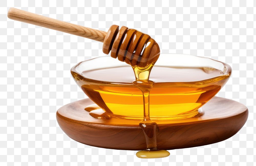 PNG  Honey dripping honey spoon food. AI generated Image by rawpixel.