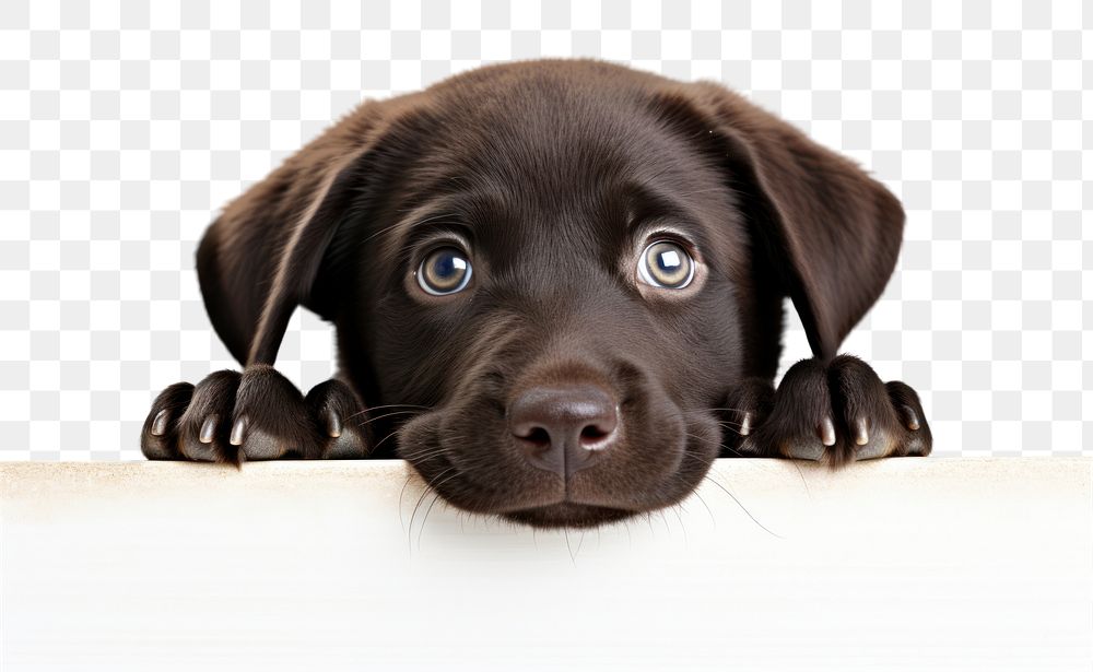 PNG Labrador dog peeking mammal animal. 