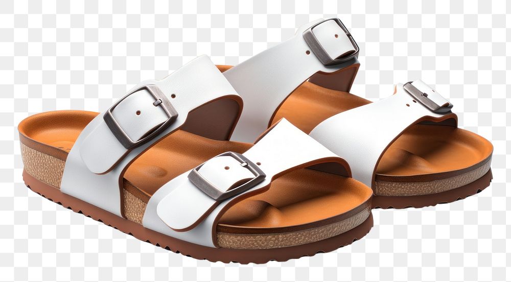 1 birkenstock sandal footwear white background flip-flops. AI generated Image by rawpixel.