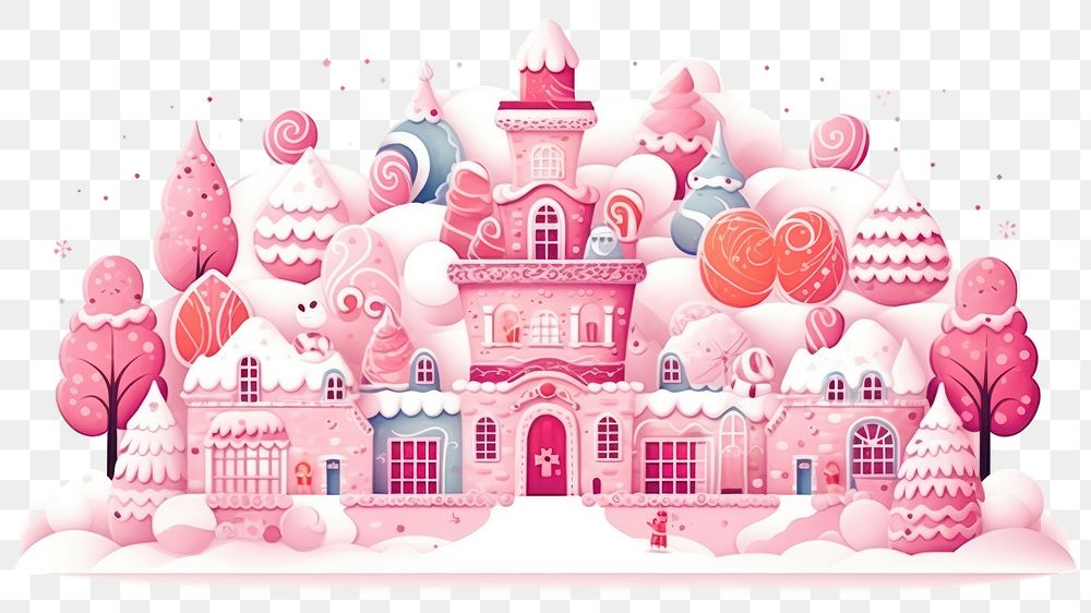 PNG Candy town cartoon confectionery architecture. AI generated Image by rawpixel.