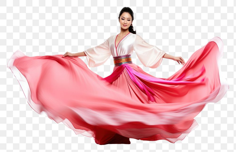 PNG Asian woman dancing ballet fashion dress gown. AI generated Image by rawpixel.