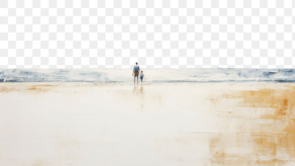 PNG Beach outdoors horizon walking. AI generated Image by rawpixel.