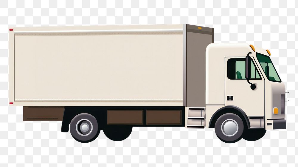PNG  Delivery vehicle truck white background. AI generated Image by rawpixel.