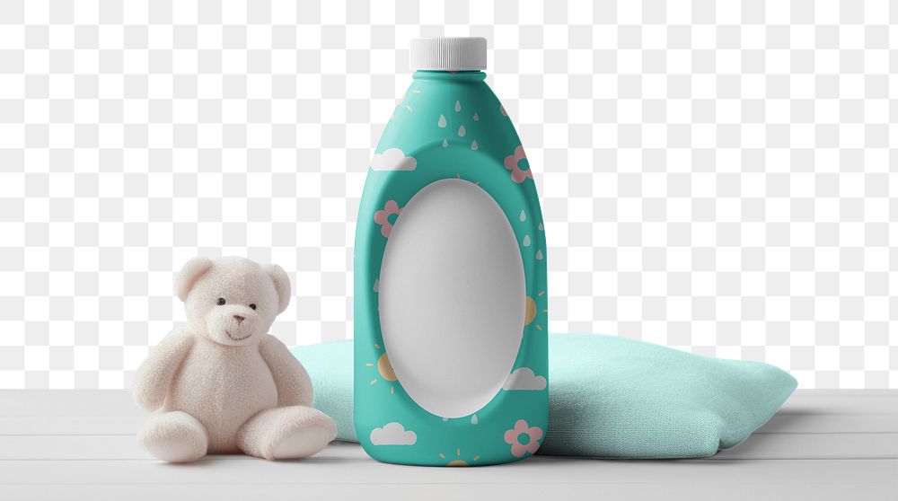 Laundry soap bottle png, transparent background