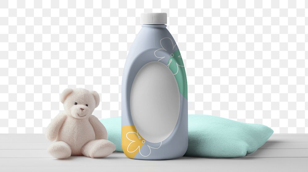 Laundry soap bottle png, transparent background