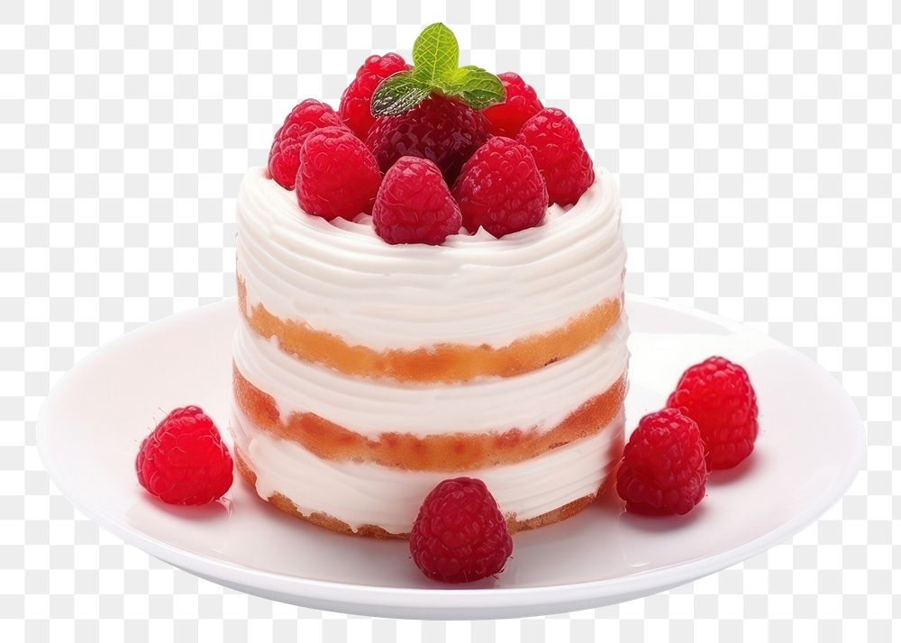 PNG Strawbery cake raspberry dessert fruit. AI generated Image by rawpixel.