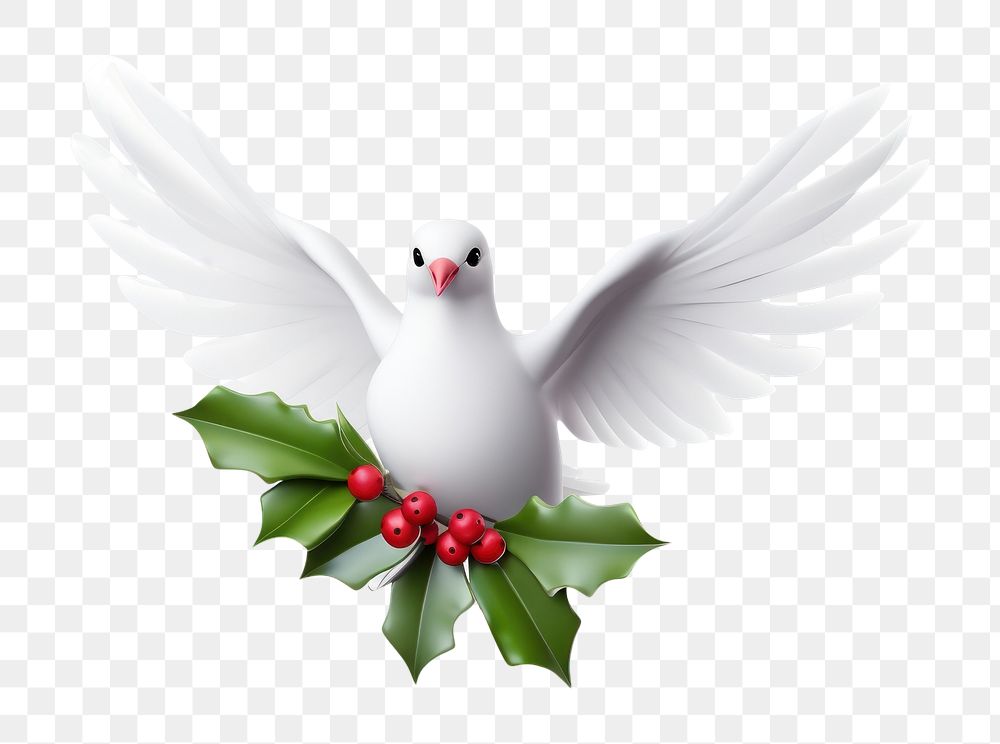 PNG  Christmas dove white bird celebration. AI generated Image by rawpixel.