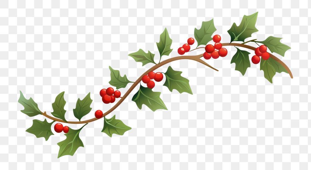 PNG Holly plant leaf tree. AI generated Image by rawpixel.