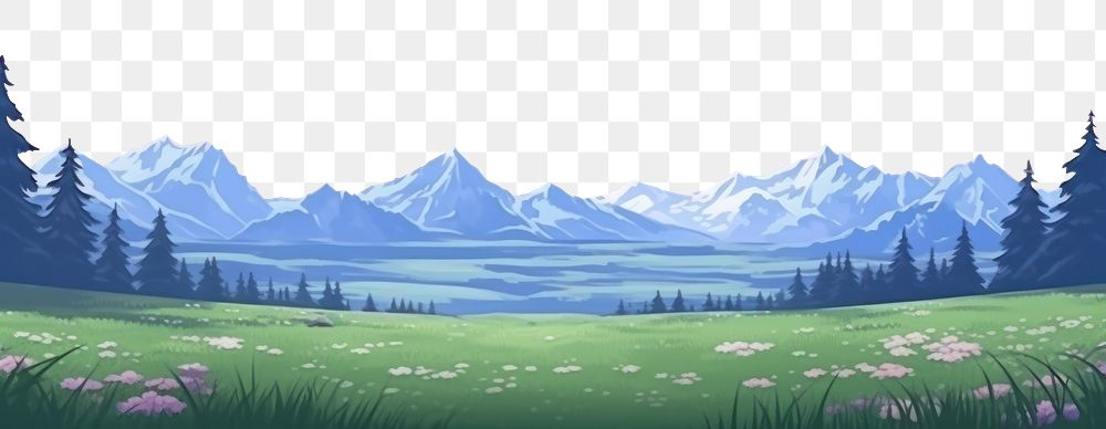 PNG  Snow mountain landscape sky backgrounds. AI generated Image by rawpixel.