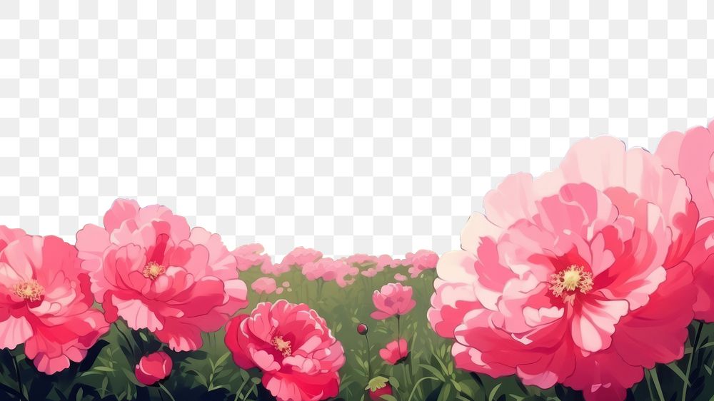 PNG  Peony landscape outdoors blossom. AI generated Image by rawpixel.