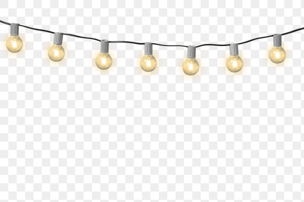 PNG String lights yellow yellow background illuminated. .