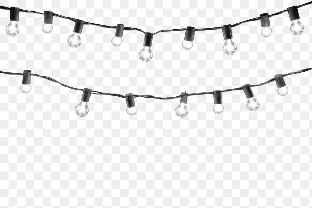 PNG String lights lighting illuminated electricity