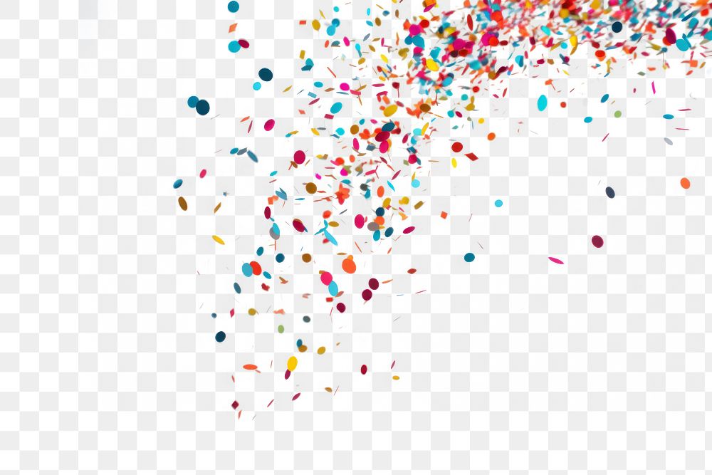 PNG Confetti backgrounds white background celebration. AI generated Image by rawpixel.