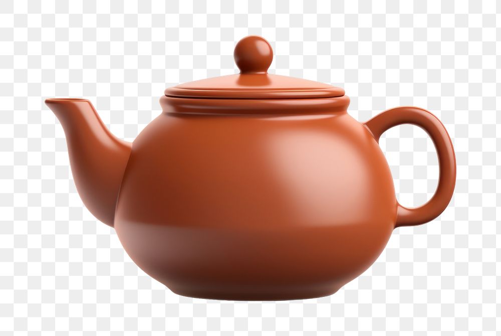 PNG Teapot pottery white background refreshment. AI generated Image by rawpixel.