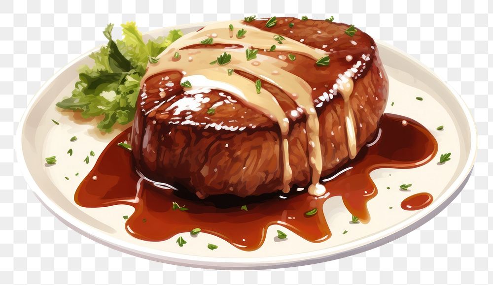 Steak sauce food meat. AI generated Image by rawpixel.