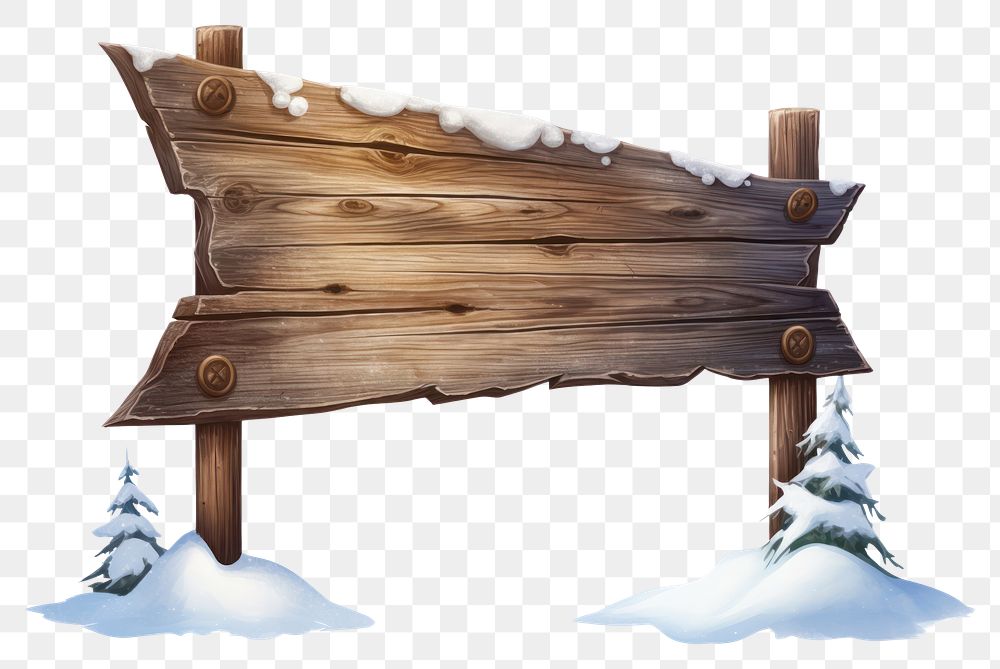 PNG  Wooden sign outdoors white snow. AI generated Image by rawpixel.