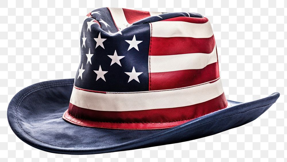 PNG  America flag hat white background patriotism. AI generated Image by rawpixel.