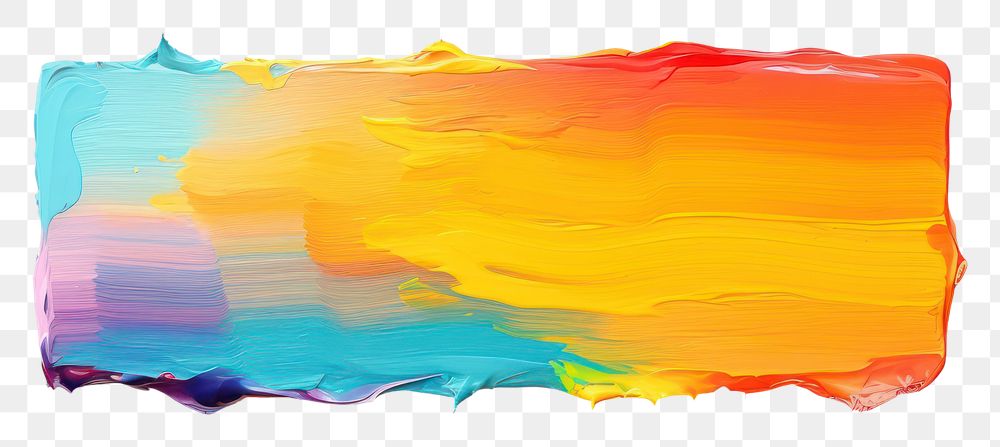 PNG  Flat colorful paint brushstroke rectangle painting art