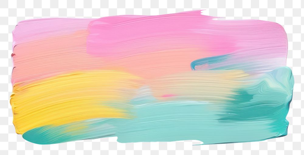 PNG  Flat colorful pastel paint brushstroke backgrounds rectangle white background. AI generated Image by rawpixel.