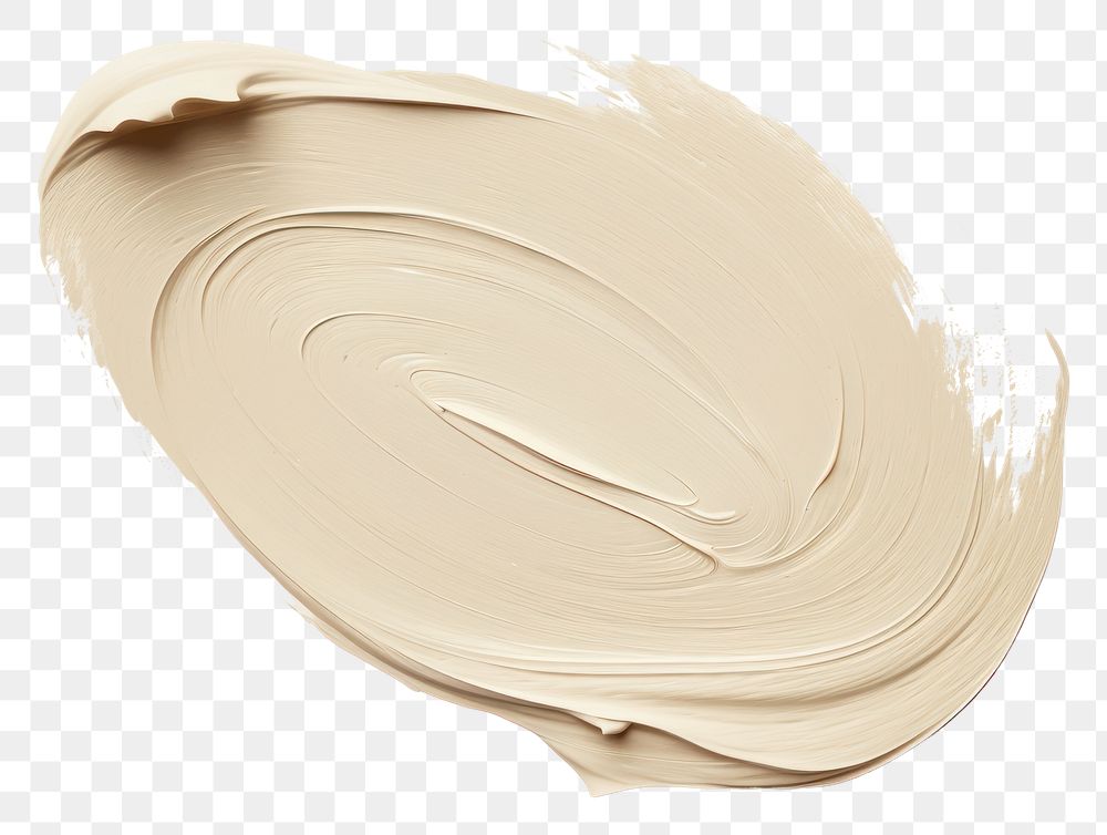 PNG Flat pale Beige paint brushstroke cream white background porcelain. 