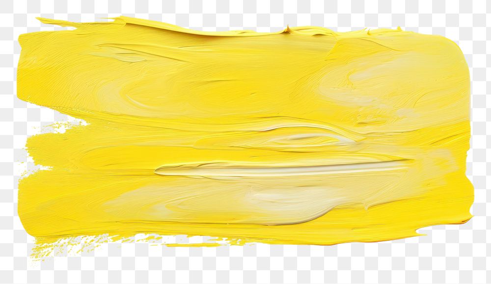 PNG  Flat pale yellow paint brushstroke backgrounds white background splattered. AI generated Image by rawpixel.