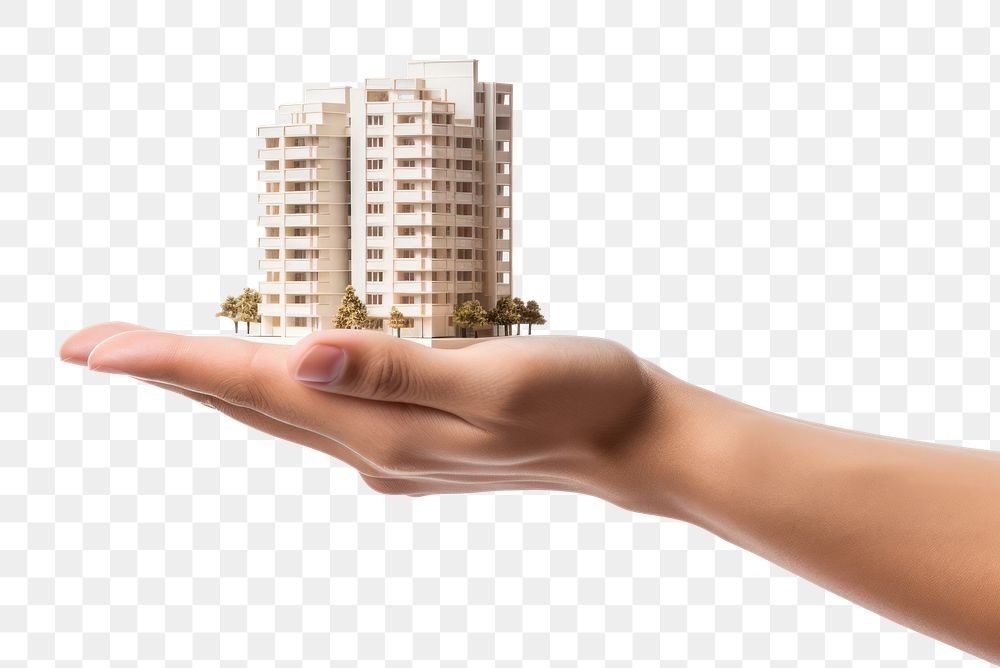 PNG Hand holding building architecture finger. AI generated Image by rawpixel.