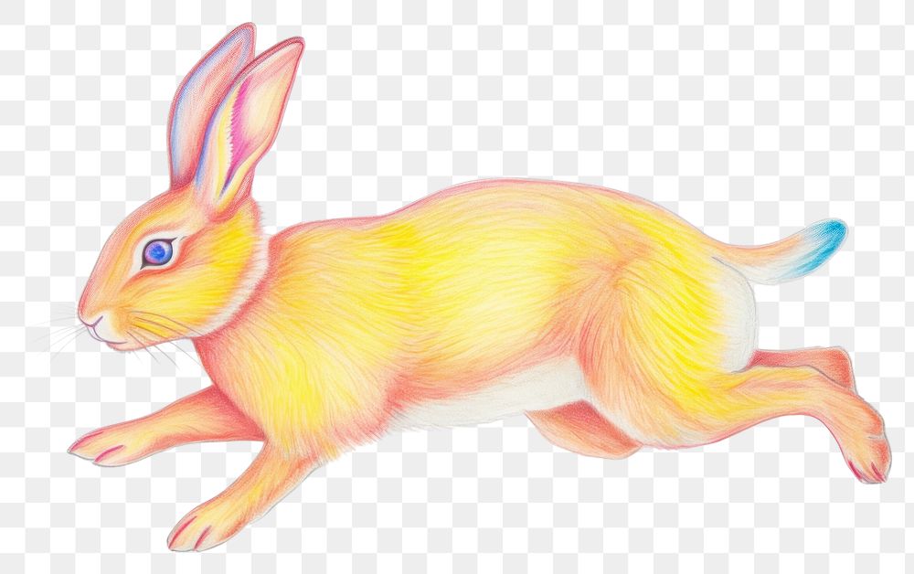 PNG Rabbit drawing animal rodent. AI generated Image by rawpixel.