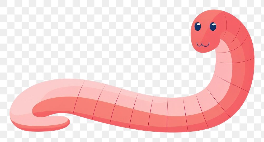 PNG  A worm animal white background invertebrate. AI generated Image by rawpixel.