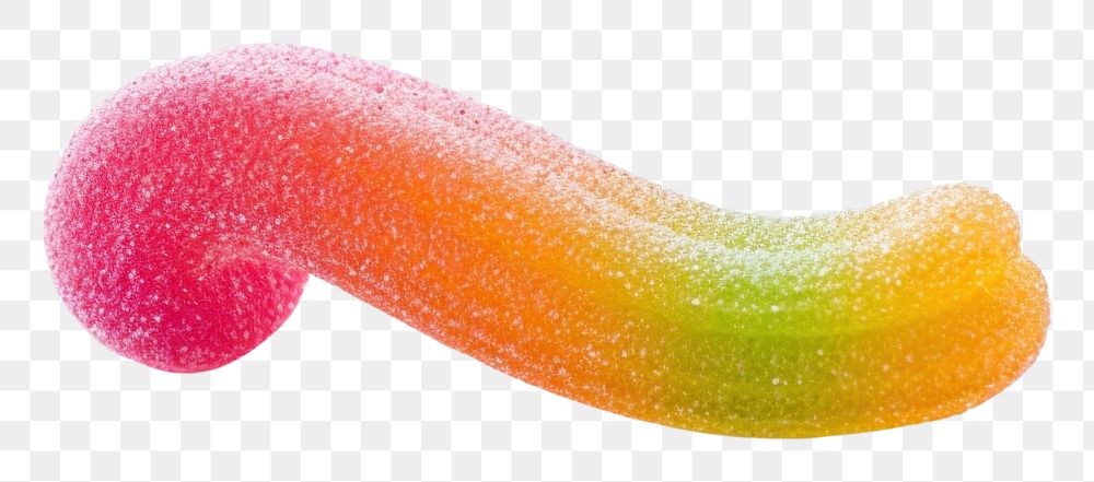 PNG  A sour candy gummy worm confectionery food white background. AI generated Image by rawpixel.