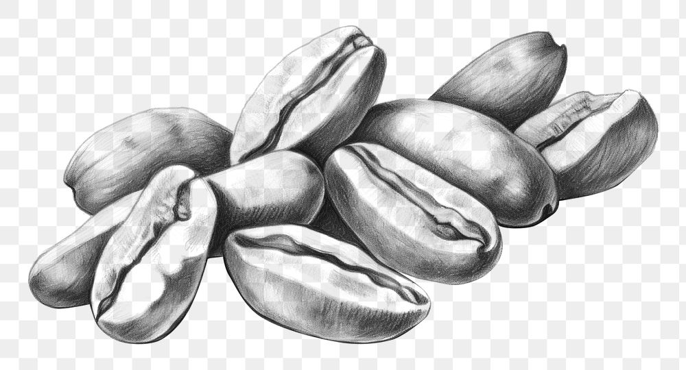 PNG Coffee beans drawing sketch food. AI generated Image by rawpixel.