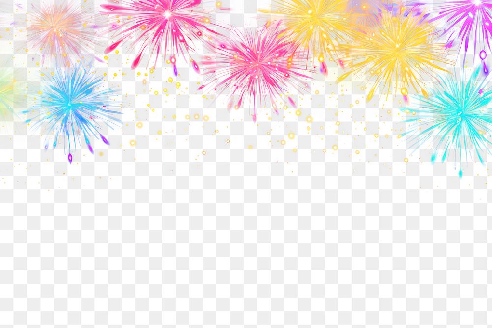 PNG  Colorful fireworks backgrounds decoration outdoors. AI generated Image by rawpixel.