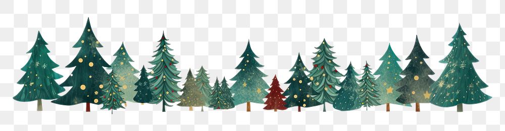 PNG Christmas trees, transparent background