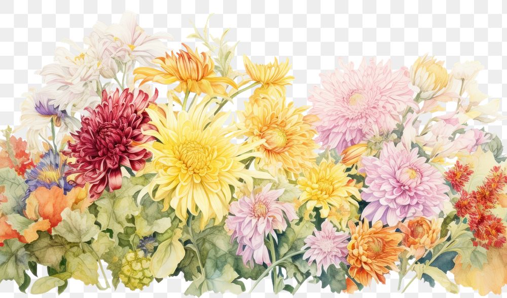PNG  Chrysanthemum garden chrysanths pattern flower. AI generated Image by rawpixel.