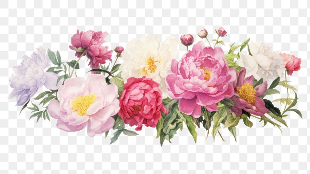 PNG  Peonies blossom flower plant