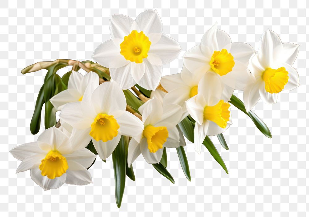 PNG Narcissus narcissus blossom flower. AI generated Image by rawpixel.
