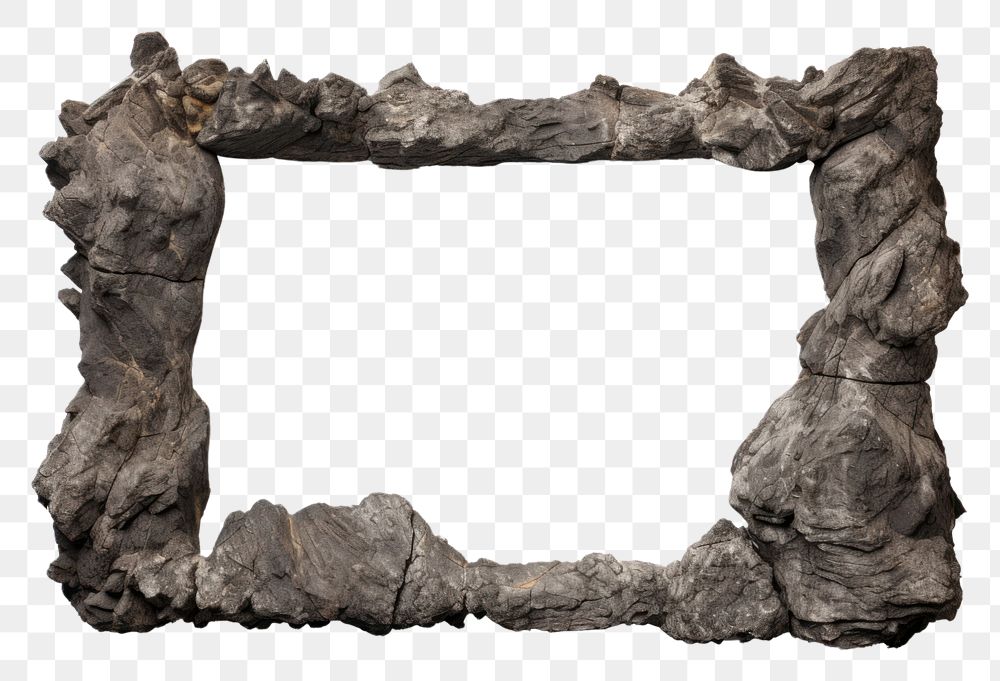 Rock frame white background rectangle. AI generated Image by rawpixel.