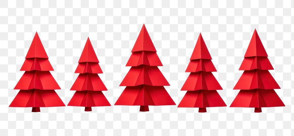 PNG Red paper Christmas trees christmas white background christmas tree. AI generated Image by rawpixel.