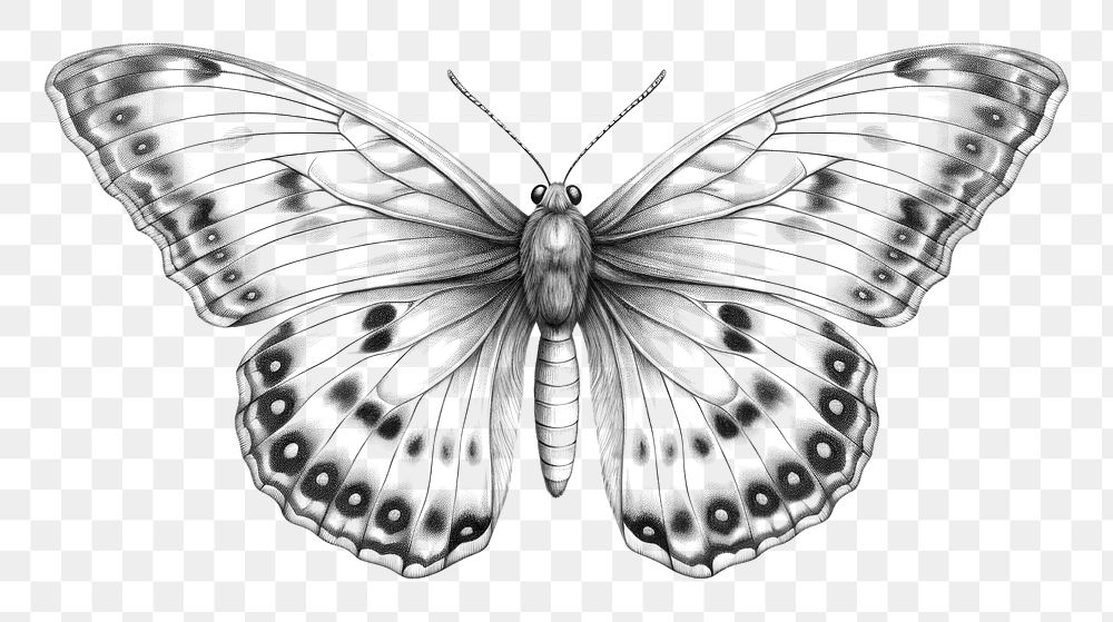 PNG Vintage butterfly drawing sketch insect. AI generated Image by rawpixel.