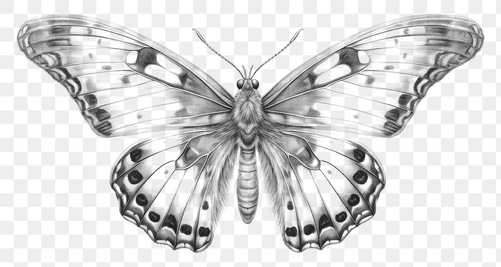 PNG Vintage butterfly drawing sketch insect. AI generated Image by rawpixel.