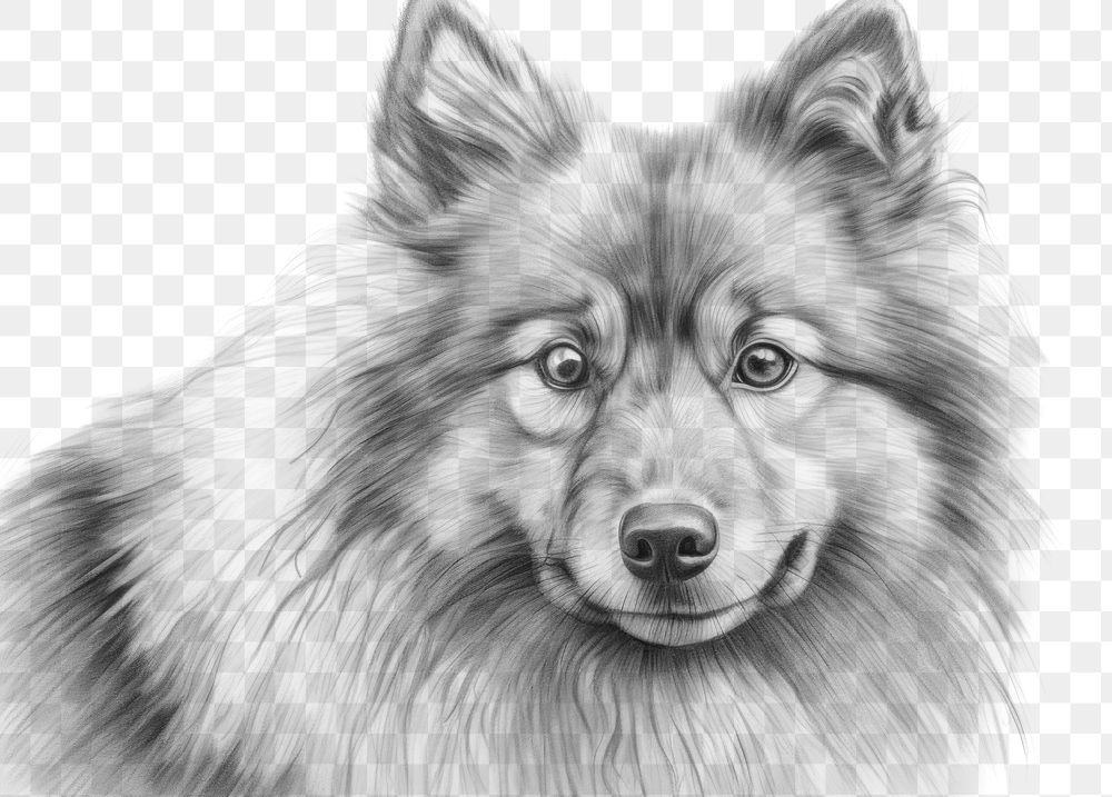 PNG Vintage fluffy dog drawing sketch mammal. AI generated Image by rawpixel.
