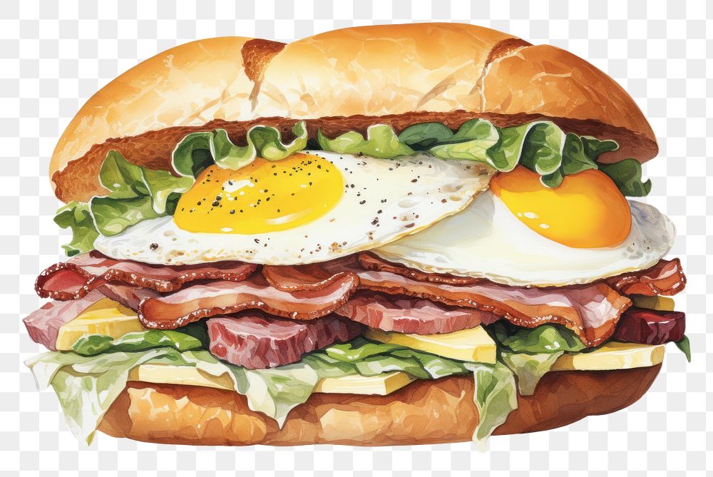PNG Sandwich meat food pork. AI generated Image by rawpixel.