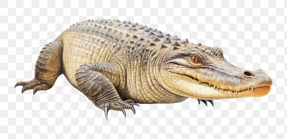 PNG Crocodile animal reptile lizard. 