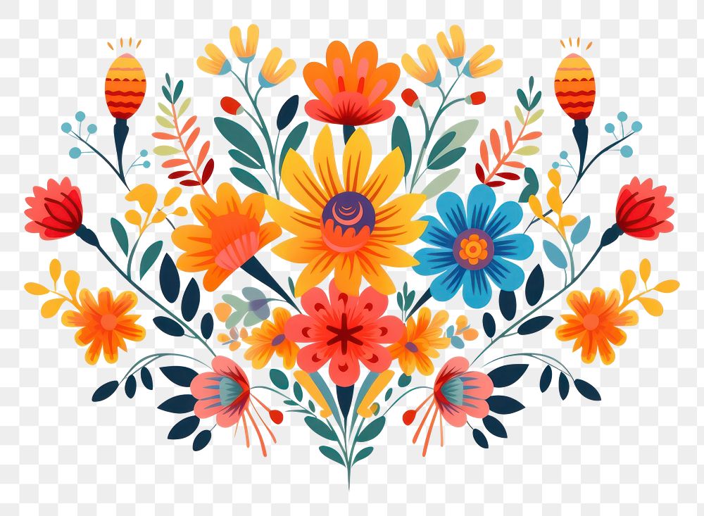 PNG Flower bouquet graphics pattern plant. AI generated Image by rawpixel.